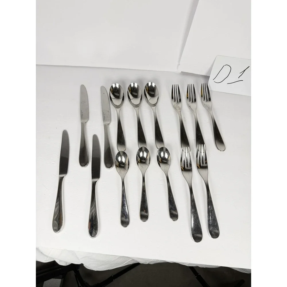 Yamazaki Patrick Flatware Set 15pc Stainless Steel Knives Spoons Forks Japan‎